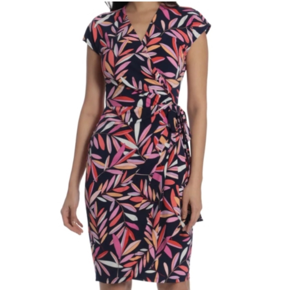 Maggie London Waist Tie Wrap Dress